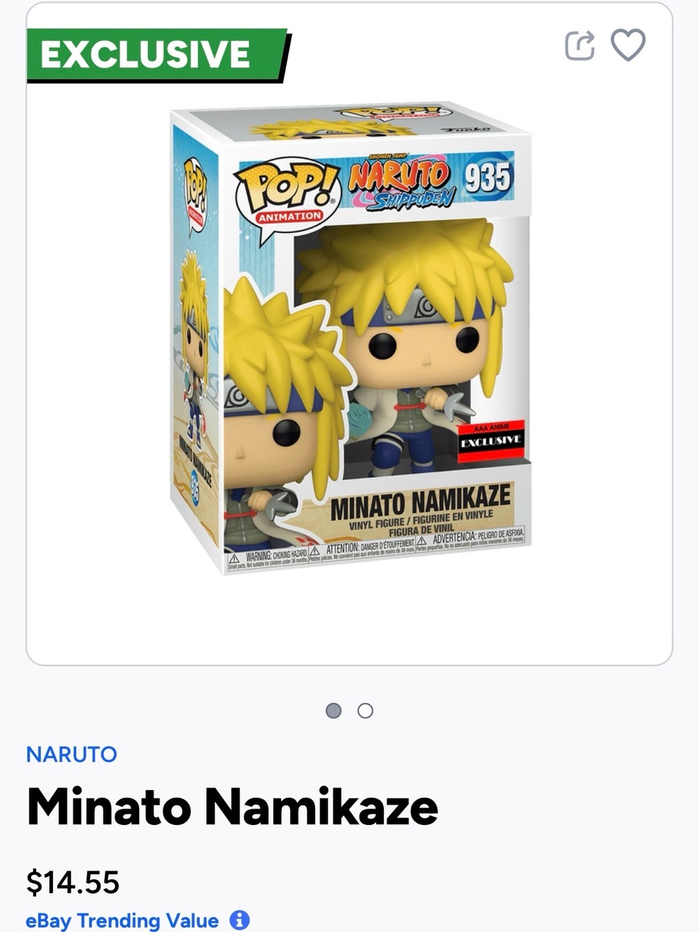 Minato Namikaze Funko Pop- 935